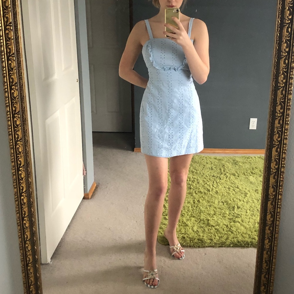 Powder Blue Mini Dress